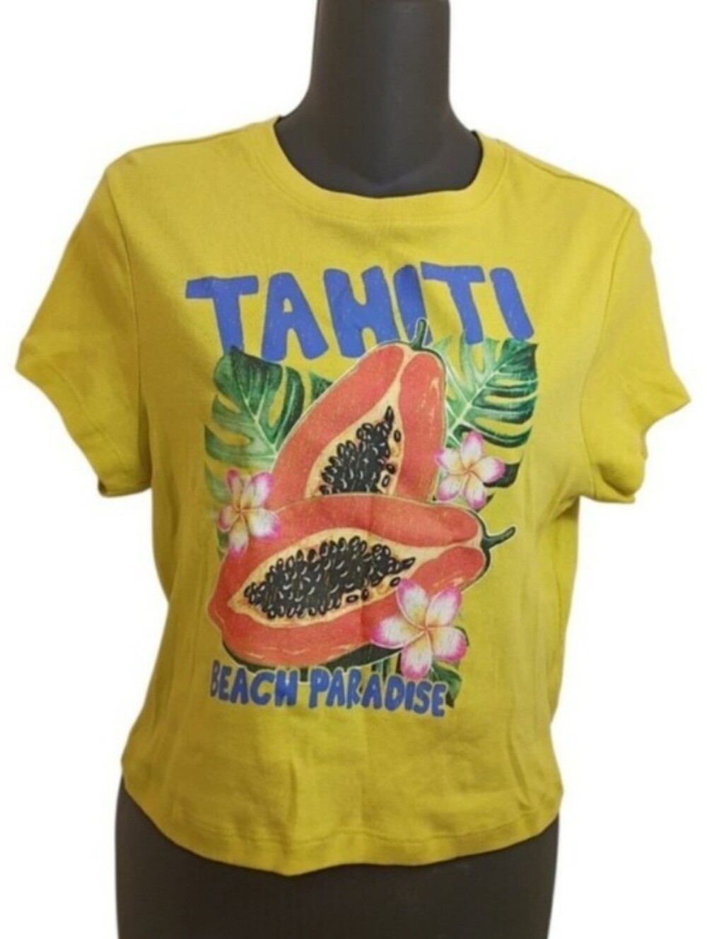 Yellow Graphic Baby Tee